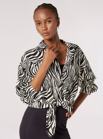 Zebra Swirl Oversized Shirt