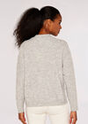 Pull chauve-souris orné de sequins, gris, grand