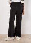Tailored Flare Trousers, Black, large