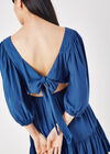 Chevron Texture Cut-Out Mini Dress, Blue, large