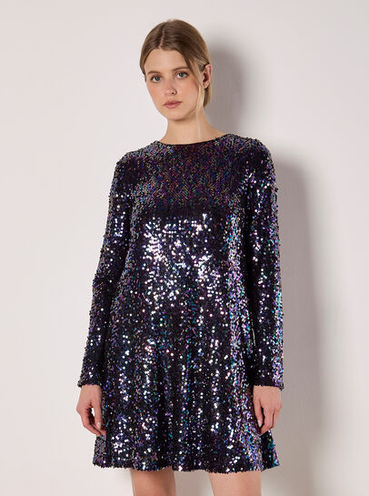 Sequin Swing Mini Dress