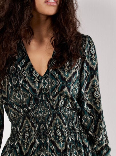Smock Waist Tiered Dress