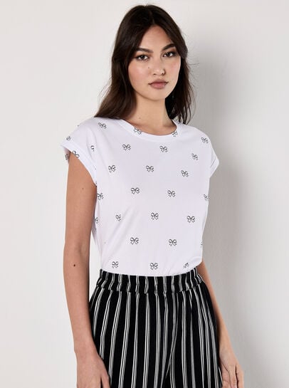 Bow Print T-Shirt