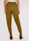 Twill Two Button Trousers, Khaki, large
