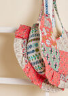 Patchwork Frill Fabric Bag, Assorted, large
