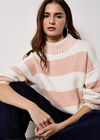 Stripe Soft Knitted Jumper, Pink, large