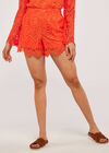 Scallop Lace Shorts, Orange, large