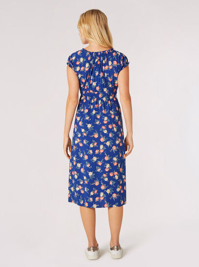 Vintage Rose Milkmaid Midi Dress