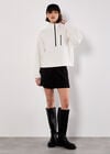 Zip Down Premium Fleece Jumper, White, large