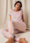 Rainbow Stripe Pyjama Trouser, Pink, large