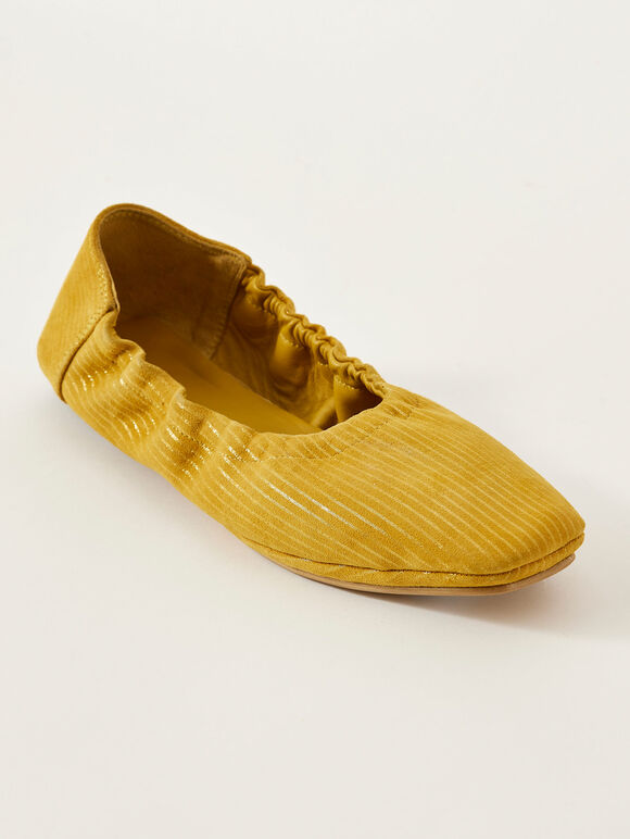 Tanzender Ballerina-Schuh, Gelb, groß