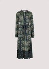 Paisley Mix-Match Midi Dress, Green, large
