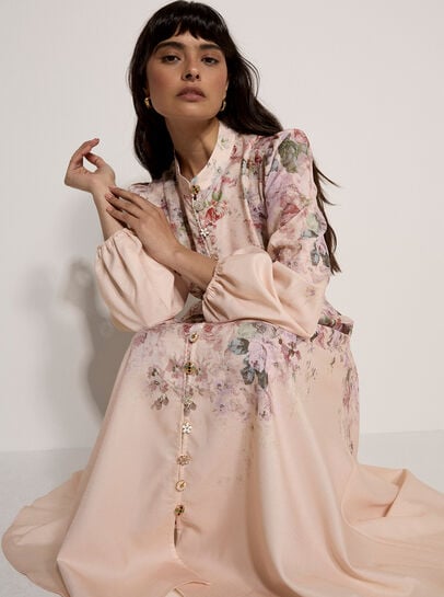 Vintage Floral Midi Dress