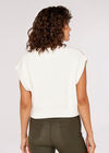 Ribbed Knit Vest, White, large