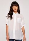 Roll Sleeve Shirt, White, large