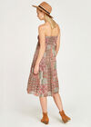 Geo Tile Print in 2in1 Skirrt, Khaki, large
