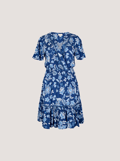 Sarasa Floral Wrap Mini Dress