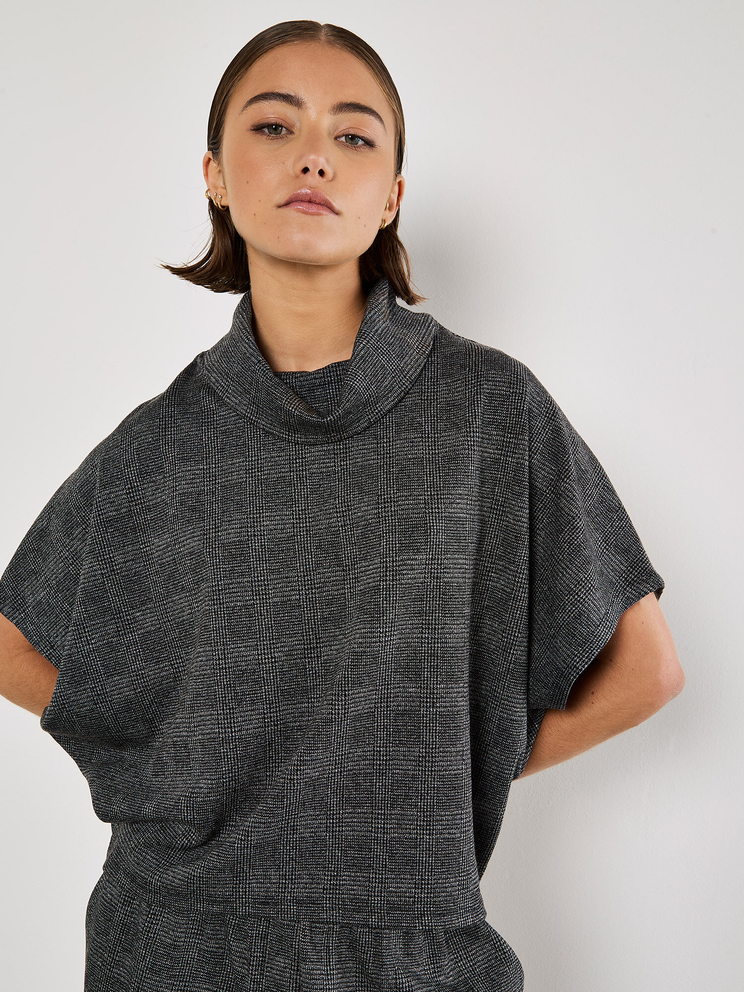 Grey batwing top hot sale