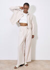 Soft Tailored Cropped Jacket, Stone, large