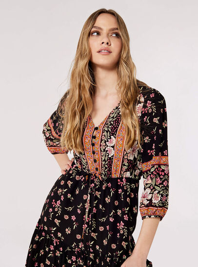 Vintage Blossom Midaxi Dress