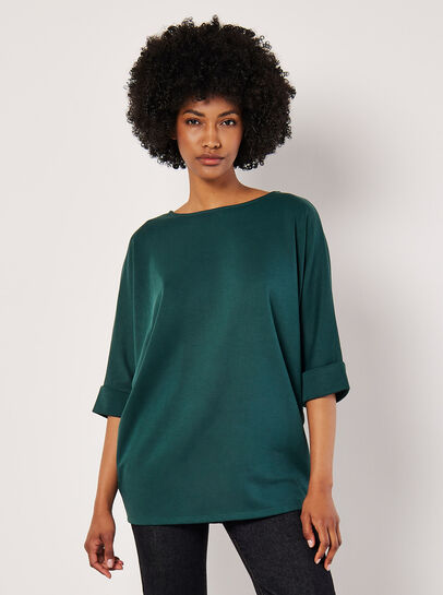 Jersey Knit Batwing Top