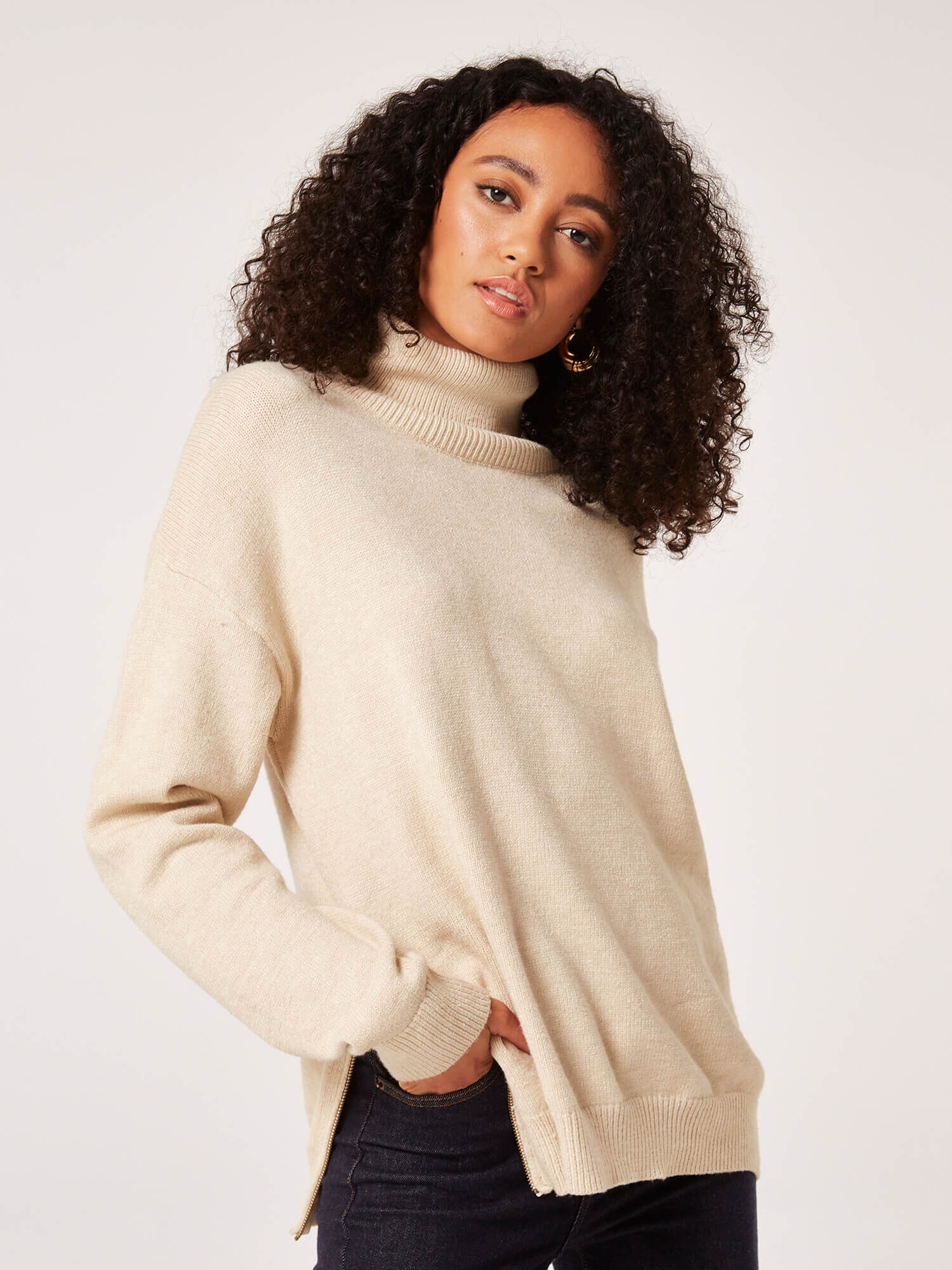 Side zip sweater new arrivals