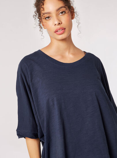 Cotton Jersey Waterfall T-Shirt