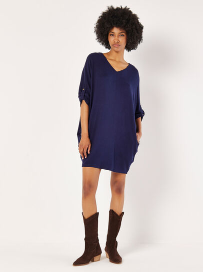 Soft-Touch Cocoon Mini Dress