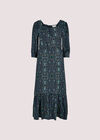 Paisley Print Midi Dress, Navy, large