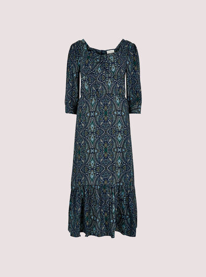 Paisley Print Midi Dress