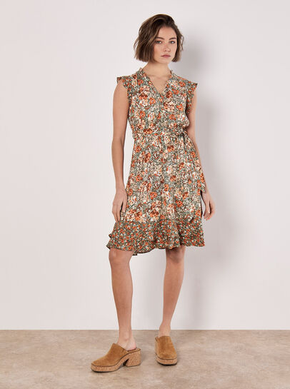 Ditsy Floral Ruffle Mini Dress