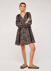 Floral Crochet Dress, Navy, large