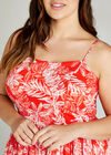 Sketched Palm Lapis Cami Dress +, Orange, large