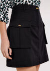 Patch Pocket Mini Skirt, Black, large
