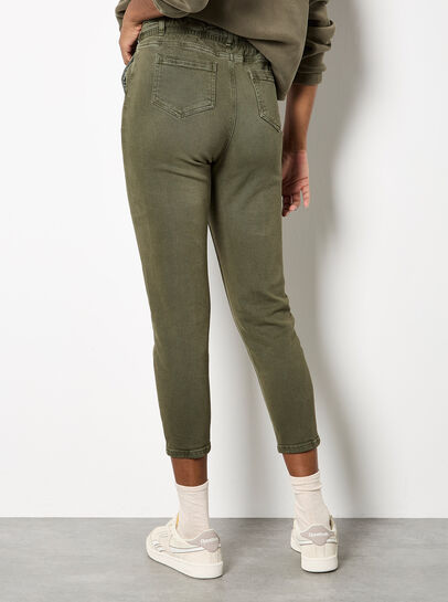 Freya Paper Bag Waist Crop Skinny Fit Jeans