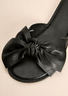 Bow Mule Sandals, Black, large