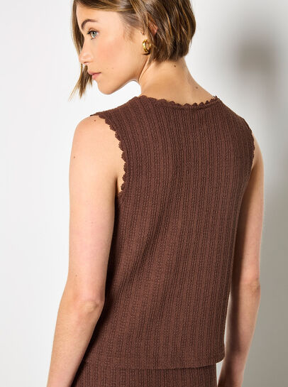 Pointelle Knit Waistcoat