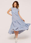 Multi Panel Stripe Dress, Blue, large