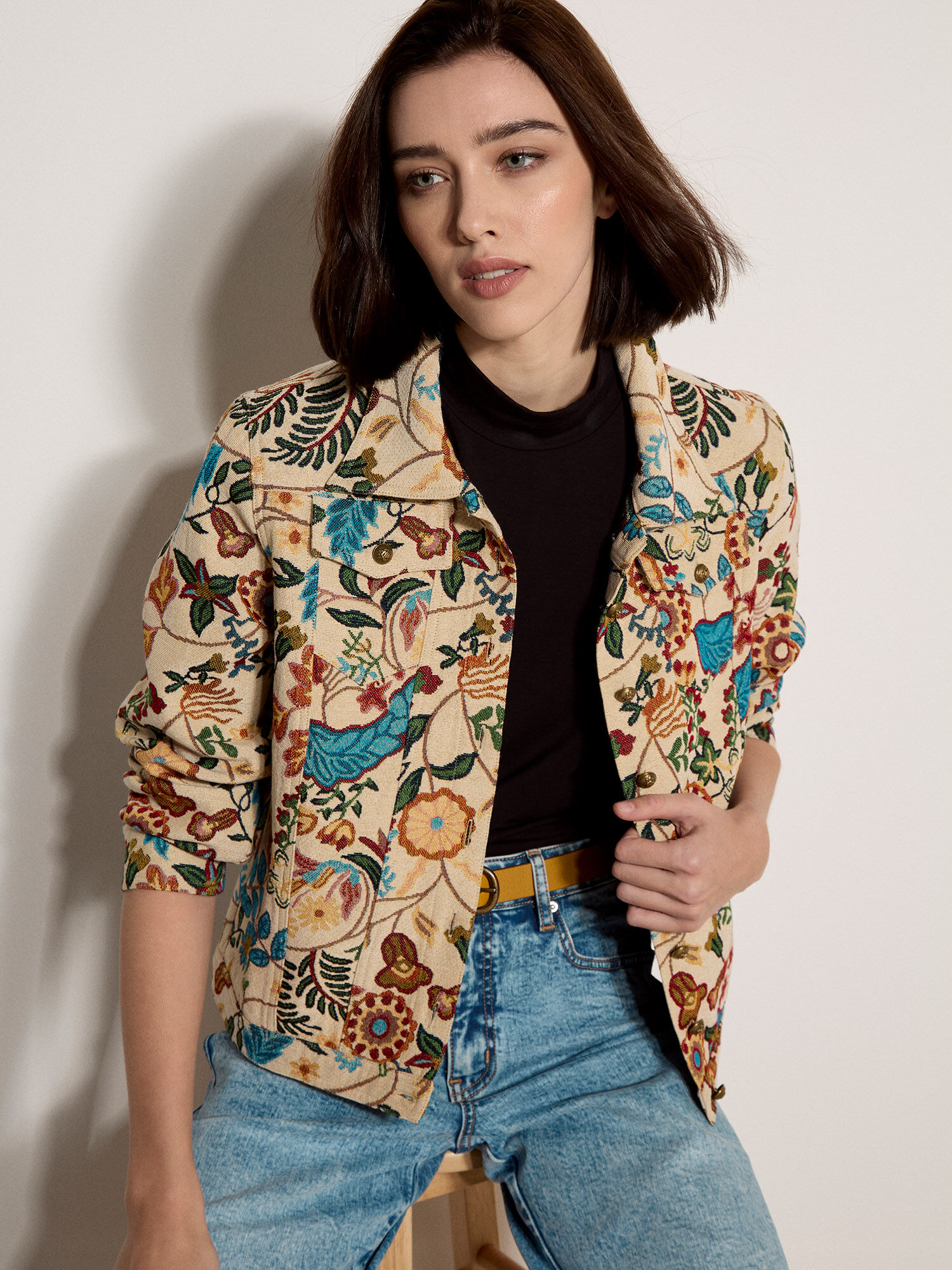 Floral Tapestry Jacket | Apricot Clothing