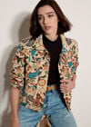 Floral Tapestry Jacket, Navy, large