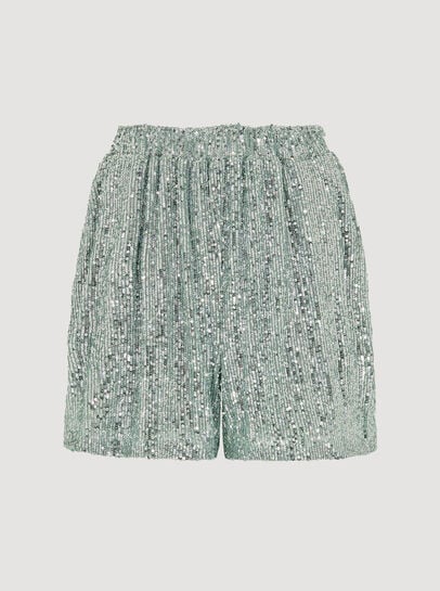Sequin Embellished Shorts