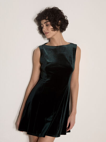 Velvet Swing Mini Dress