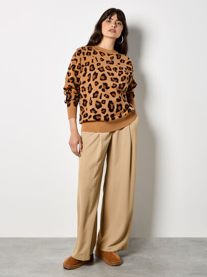 Leopard Print Soft Knit Jumper