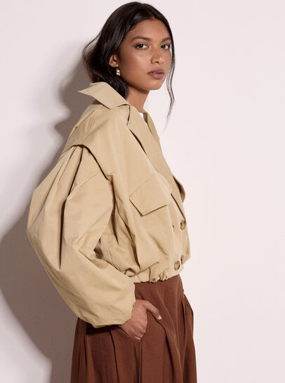 Cropped Trench Coat