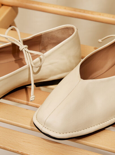 Ballerines en cuir