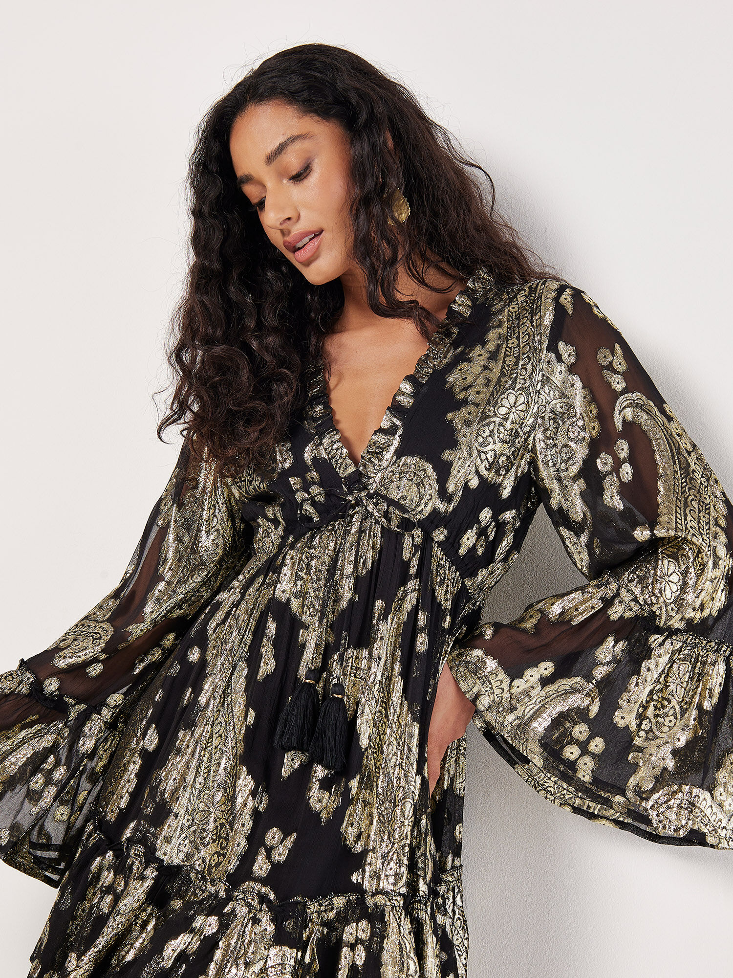 Robe feuille doree discount