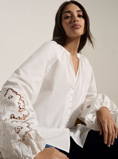 Cotton Cut-Out Blouse