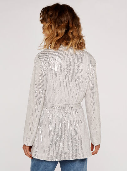Sequin Belt Blazer