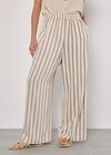 Stripe Wide Leg Trousers, Stone, large