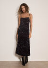 Sequin Bodycon Cami Midi Dress, Assorted, large